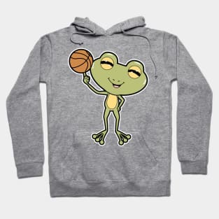 Frog at Basketball Sports Hoodie